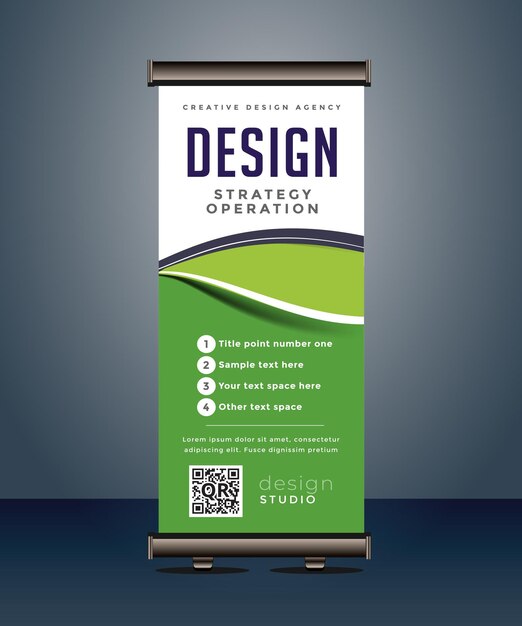 A poster for design design is displayed on a table