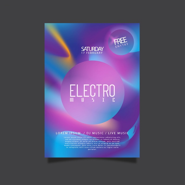 Design di poster per festa di musica elettronica