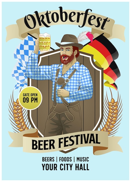 Vector poster design event of oktoberfest