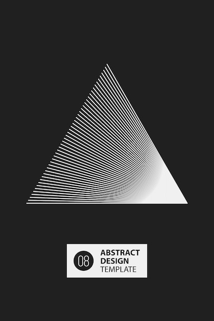 Poster design template with geometric element in black and white style.