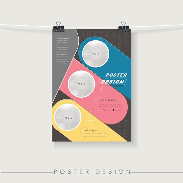 Vector poster design template