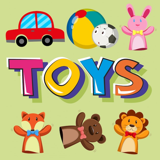 Vector poster design for toys