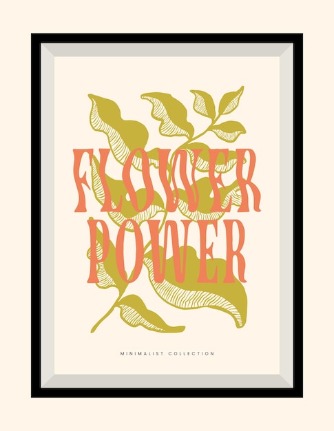 Poster design with vector flower illustration