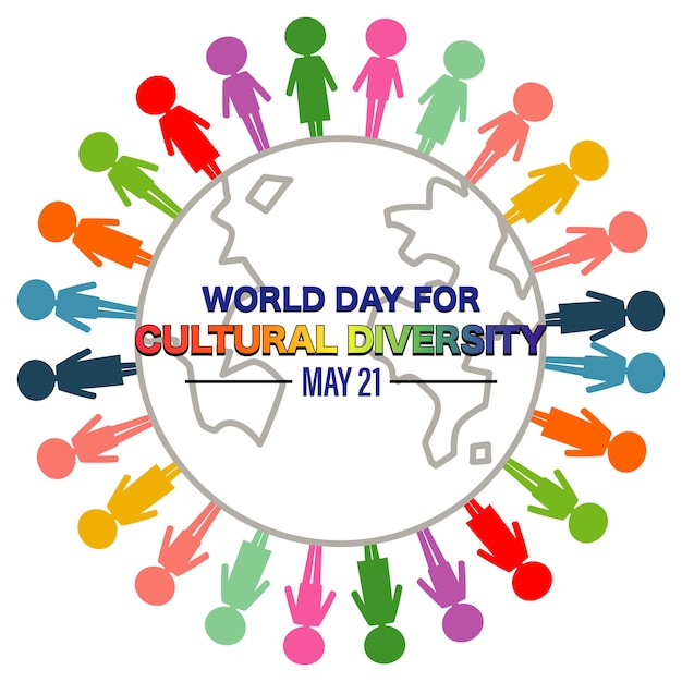 Vector poster design for world day cultural diversity