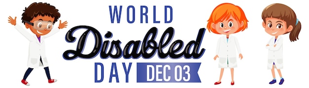 Design del poster per la giornata mondiale dei disabili con i bambini