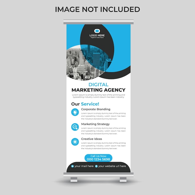 A poster for digital marketing agency that is advertising a product called digital marketing agency.