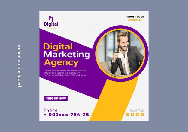 Un poster per un'agenzia di marketing digitale