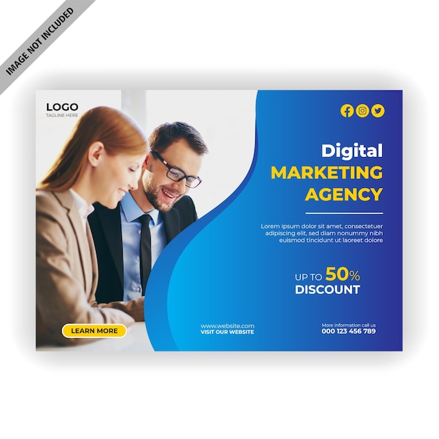 Poster digital marketing and company format
