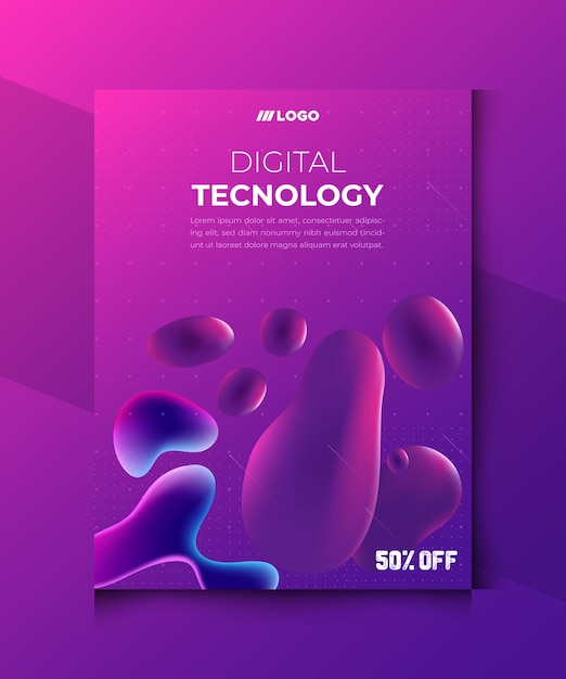 A poster for a digital technology company.