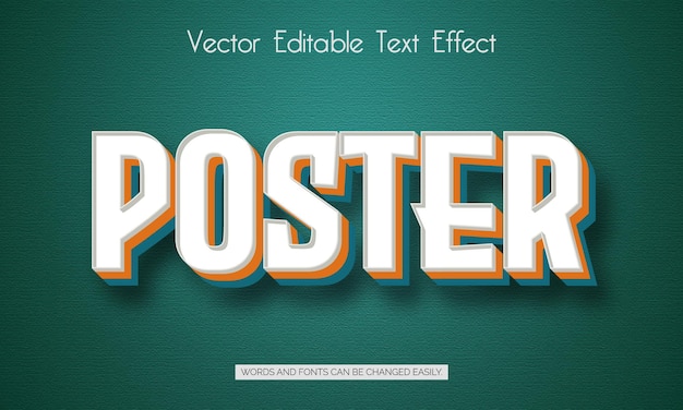 ポスター編集可能なテキストスタイル効果