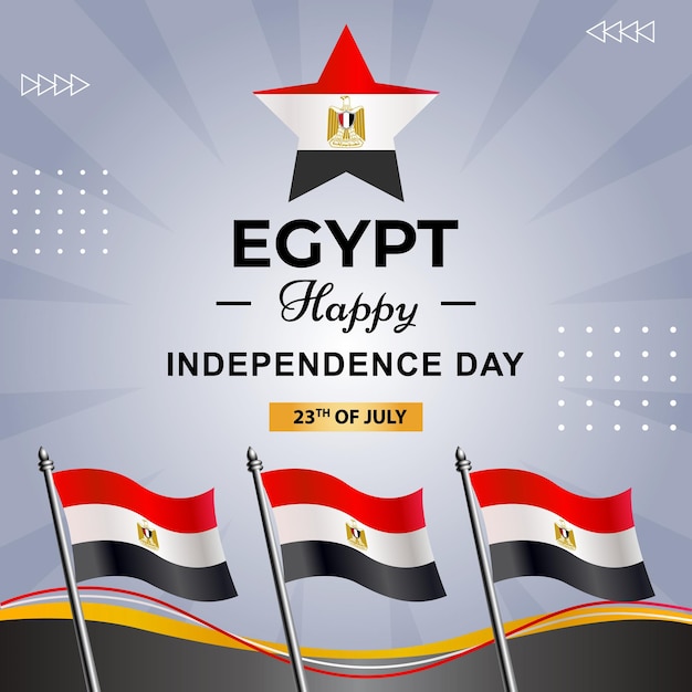 Vector a poster for the egyptian independence day.