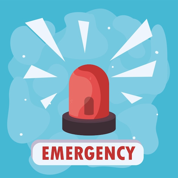Vector poster of emergency