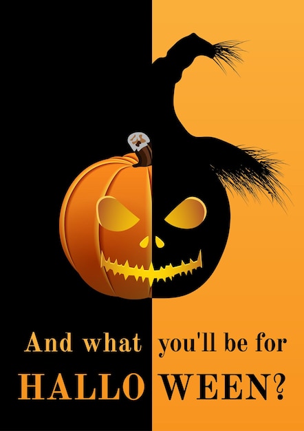 Vector poster en wat je zult zijn voor halloween