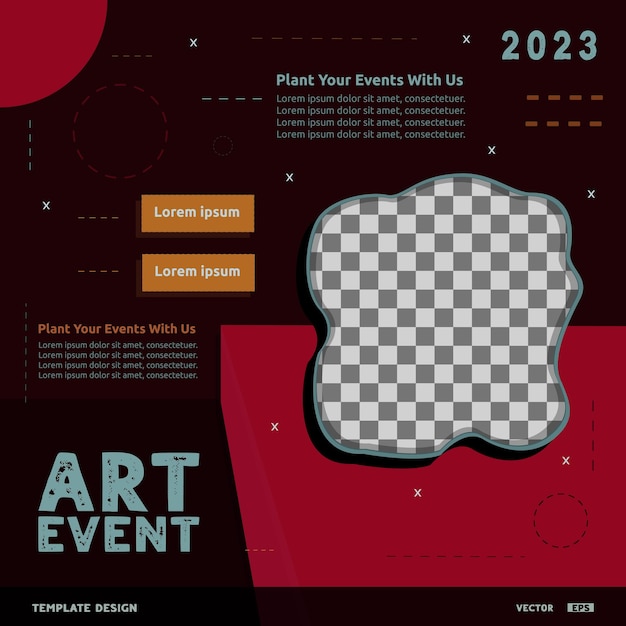 A poster for a event that says art event on it