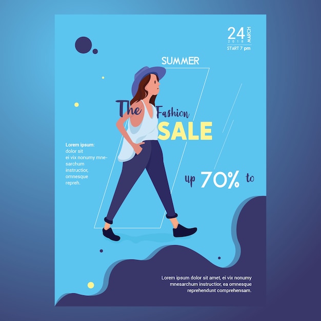 Poster fashion sale  template 