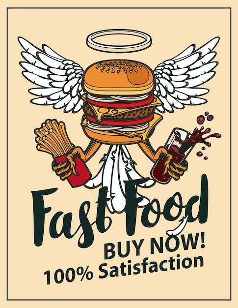 poster for fast food cafe