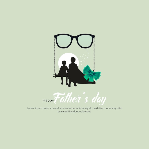 Vector a poster for a father's day with glasses hanging from it