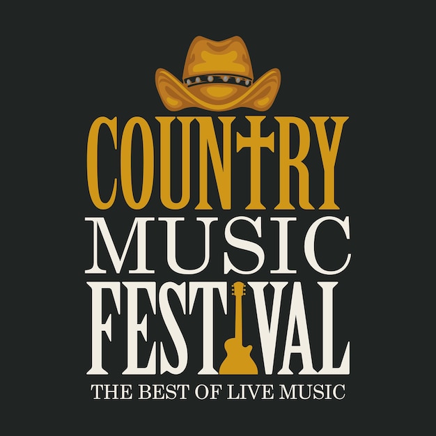 Vector poster for festival of country music