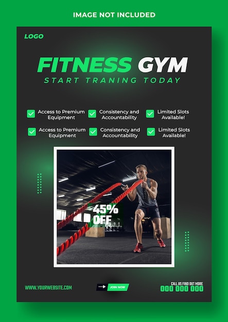 a poster for a fitness center that says fitness training exercise