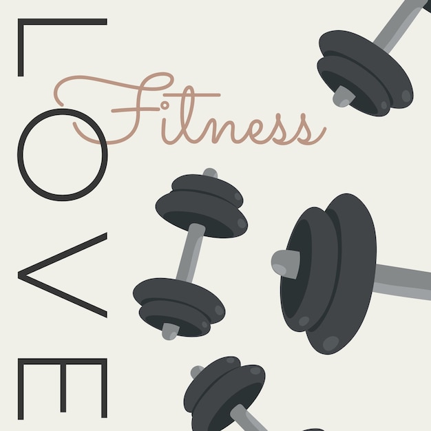 A poster of fitness concept for sport competition