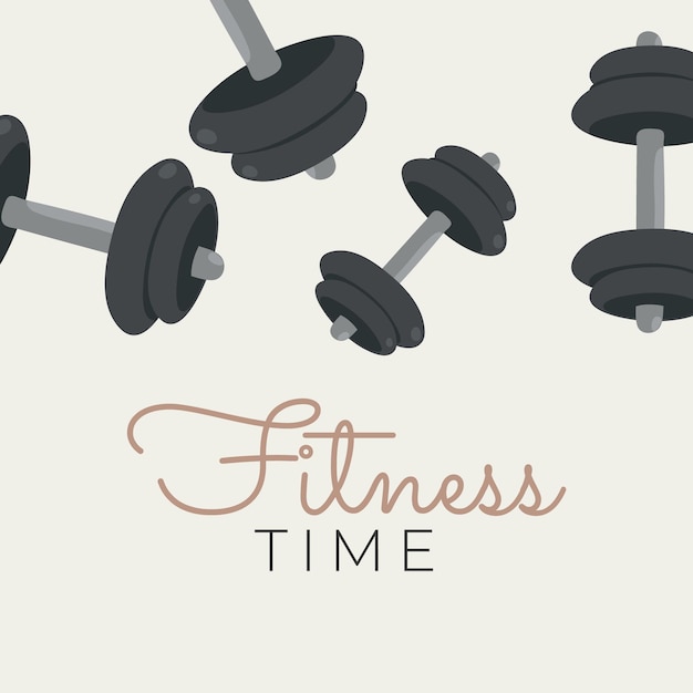 A poster of fitness concept for sport competition