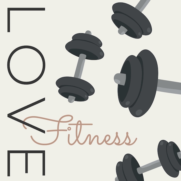 A poster of fitness concept for sport competition