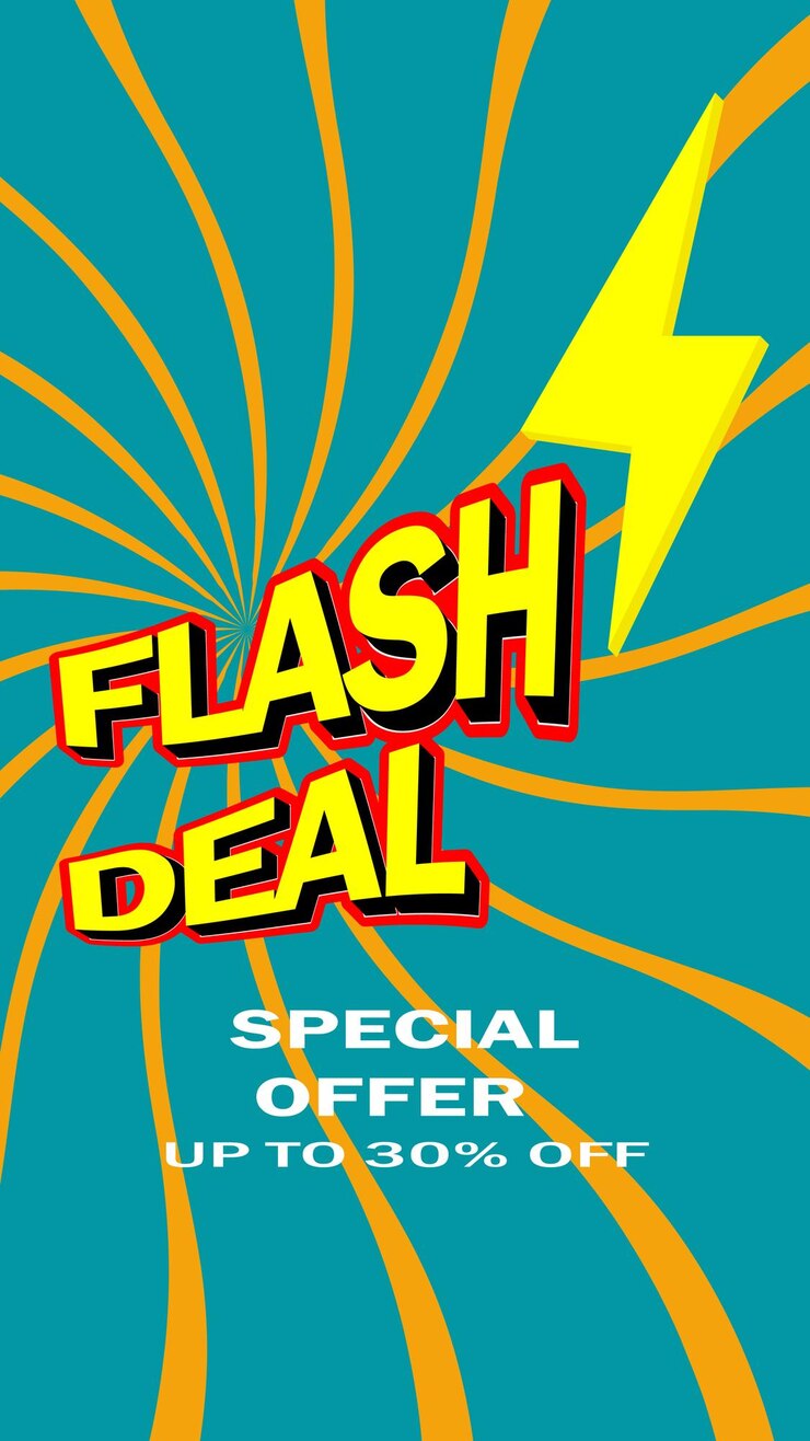 Vector a poster for flash special shows a power offer