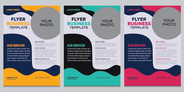Vector poster flyer template brochure cover design annual report layout space for photo background