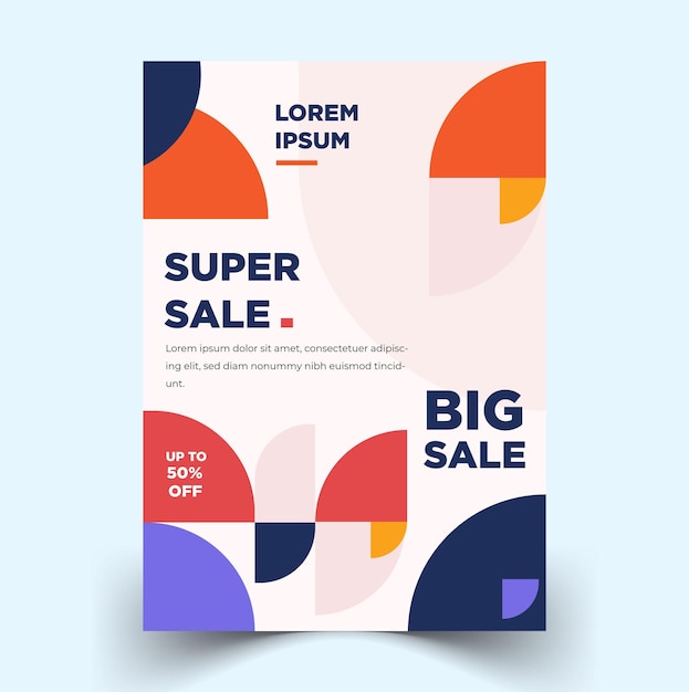 poster flyer template with geometric designs vector templates