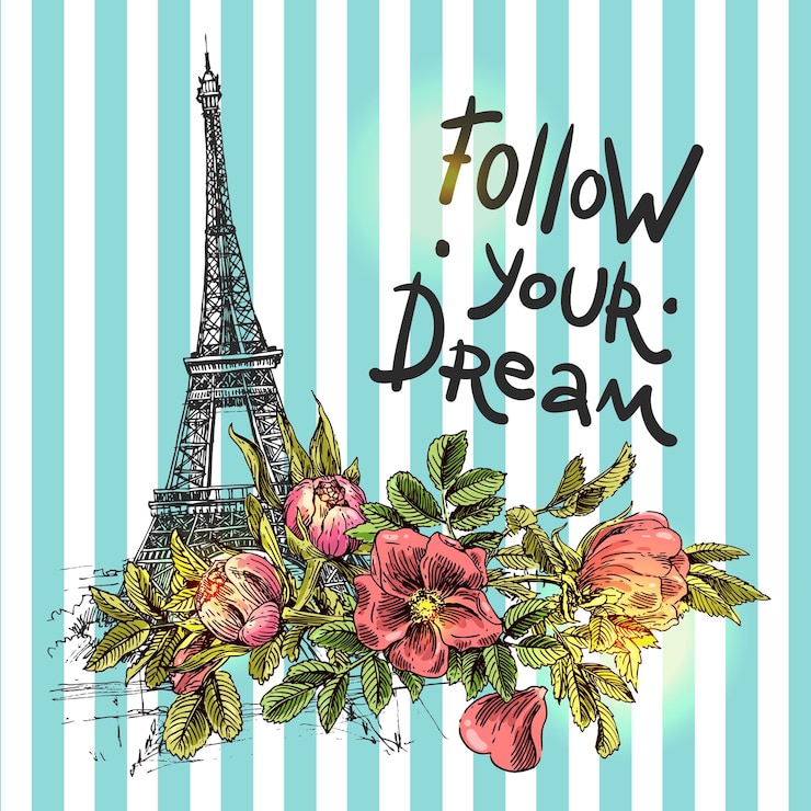 Vector poster follow your dream