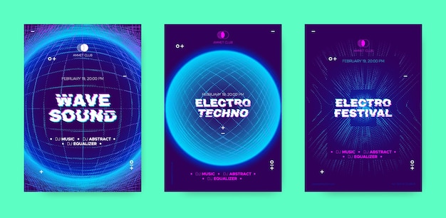 전자 음악 축제 포스터