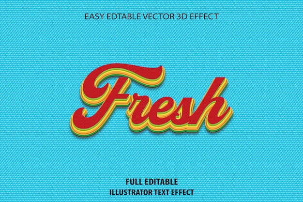 Vector a poster for fresh 3d advertises a product