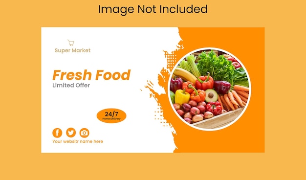 a poster for a fruit and vegetable product called fresh food