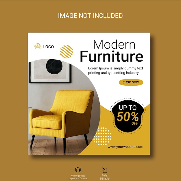 A poster for a furniture store called modern furniture.