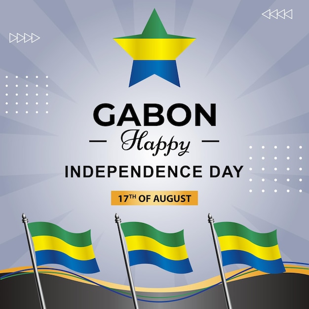 A poster for gabon happy independence day