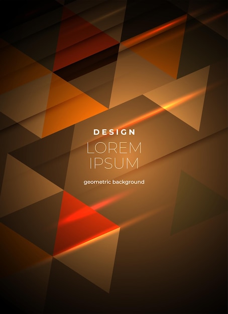 A poster for a geometric background with the text design