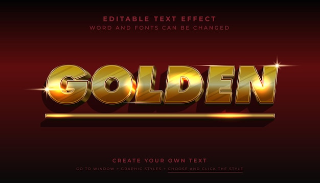 A poster for gold text that says gold text effect on it