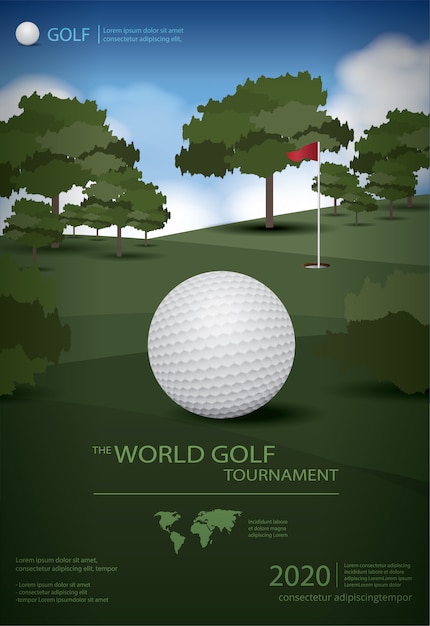 Poster Golf Champion Template   Illustration