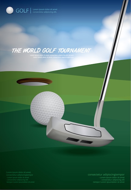 Vector poster golf championship illustratie