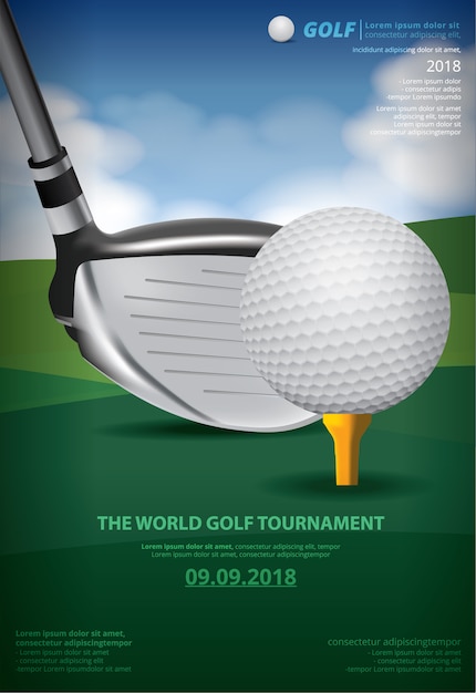 Poster golf championship illustration