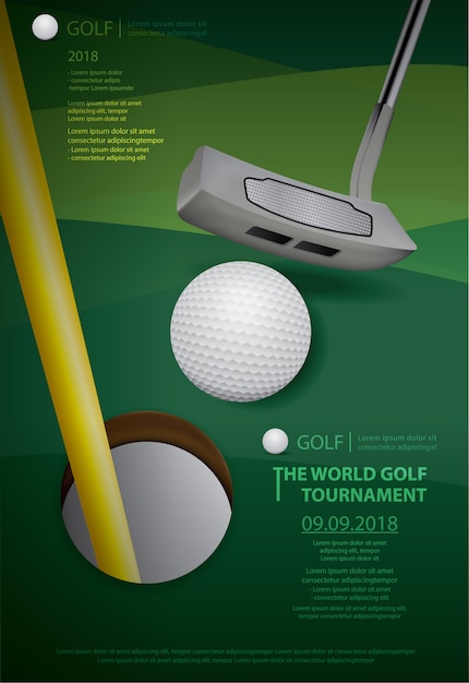 Vector poster golf championship vector illustratie