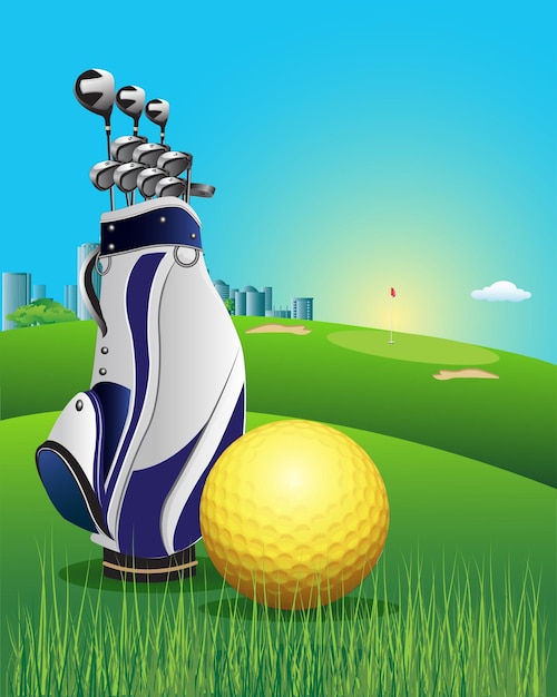 Vector poster golf