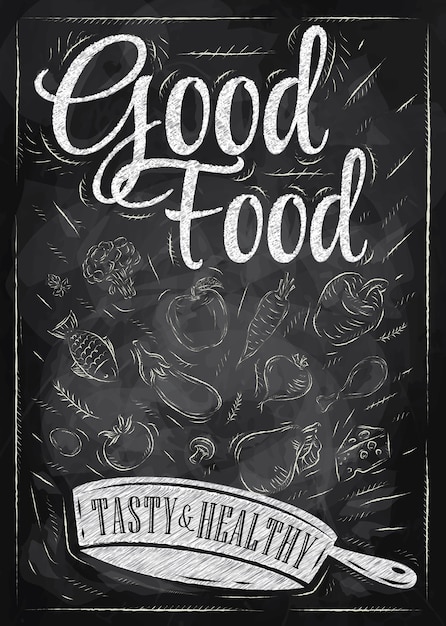 Vector poster good food