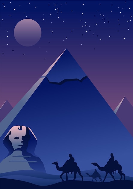 Un poster per la grande piramide d'egitto.