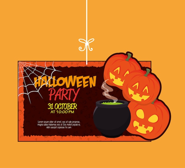 Vector poster halloween party