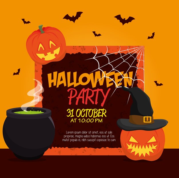 poster halloween party 