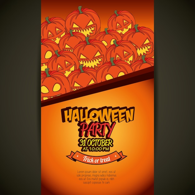 Vector poster halloween party