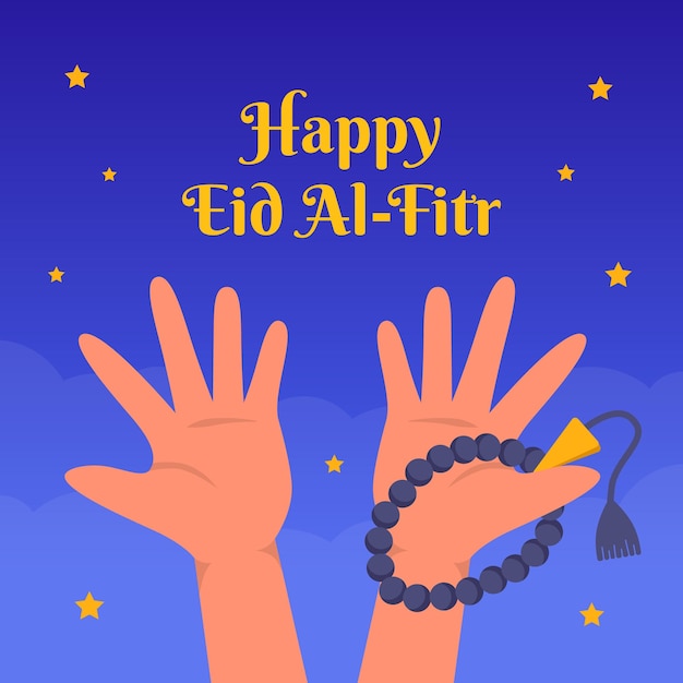 행복한 eid al fitr의 포스터