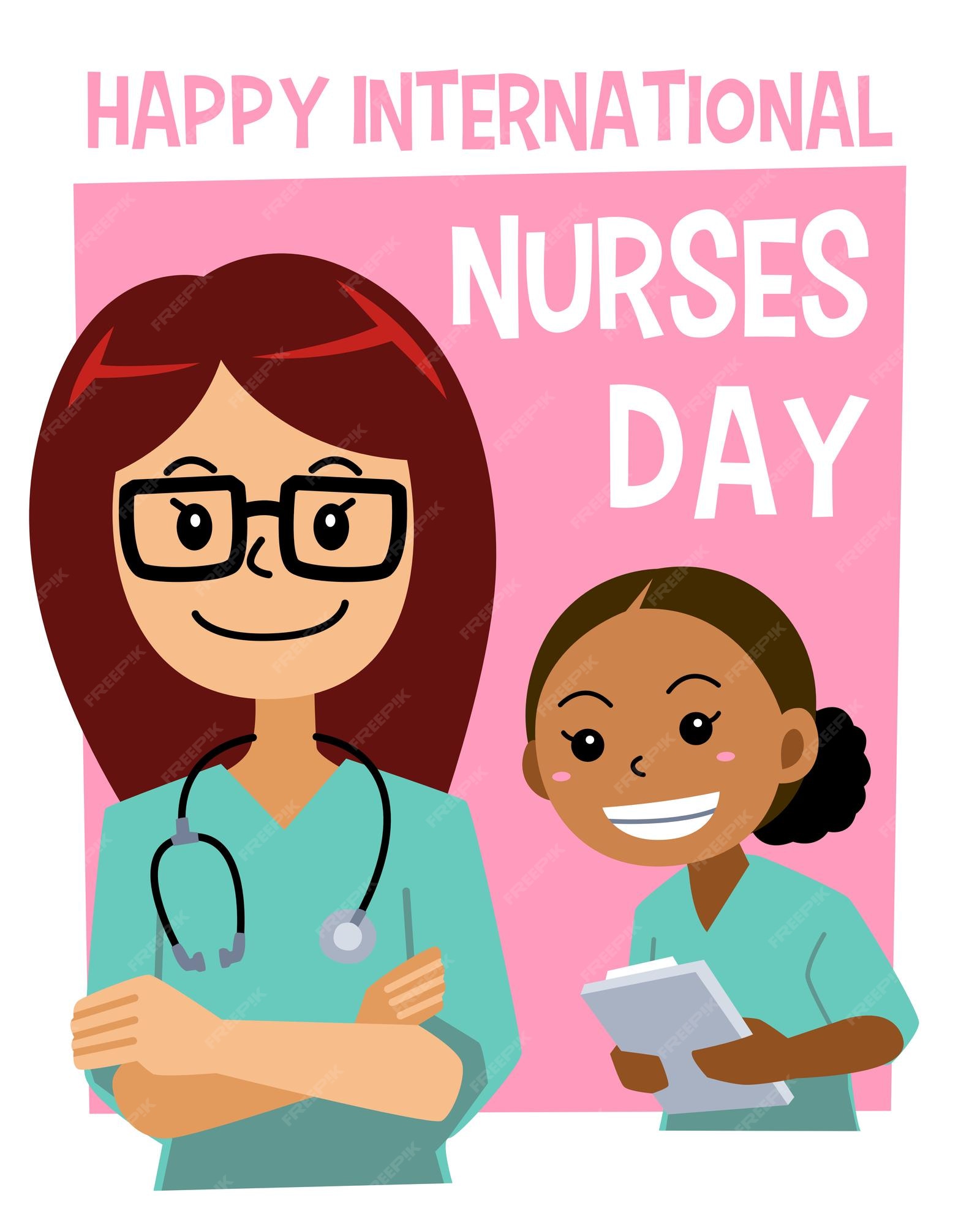 Premium Vector A poster for happy international nurses day