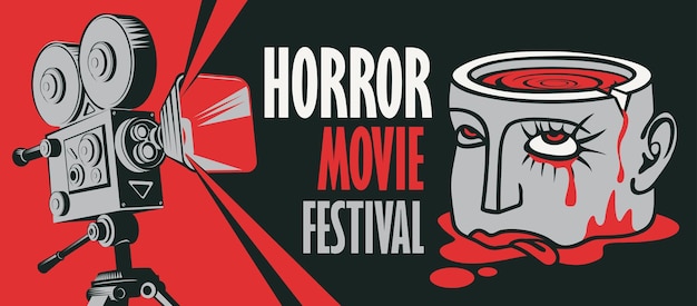 Vector poster for horror movie festival